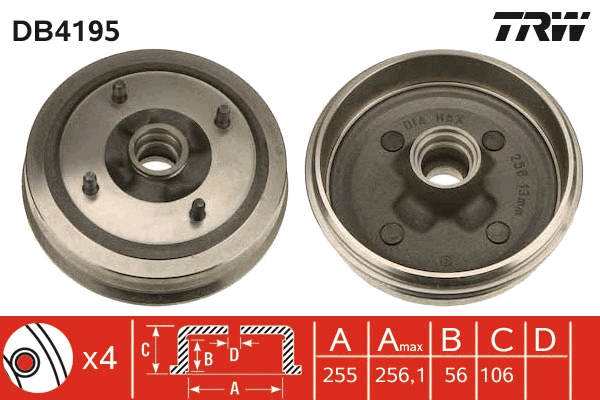 Brake Drum (DB4195)