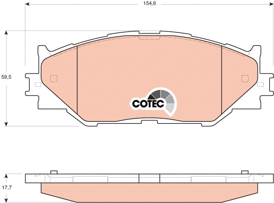 Brake Pad Set, disc brake (GDB3410)