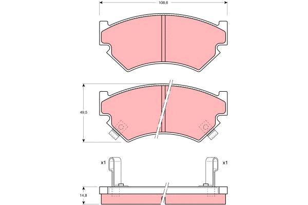 Brake Pad Set, disc brake (GDB899)