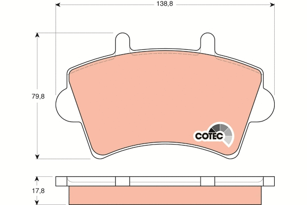 Brake Pad Set, disc brake (GDB1442)
