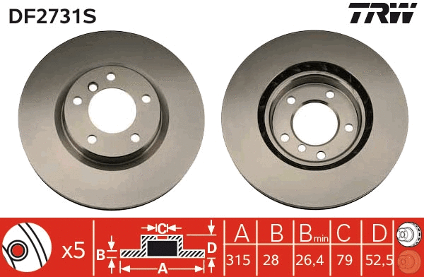 Brake Disc (DF2731S)