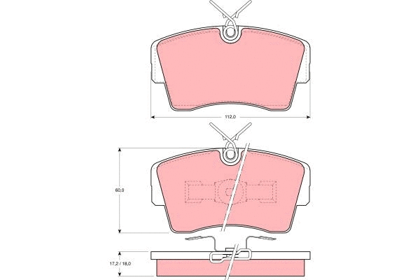 Brake Pad Set, disc brake (GDB339)