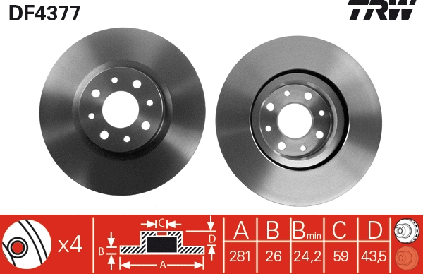 Brake Disc (DF4377)