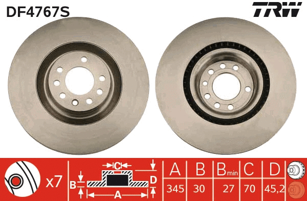 Brake Disc (DF4767S)