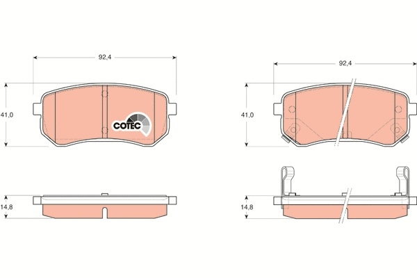 Brake Pad Set, disc brake (GDB3370)