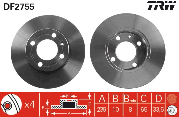 Brake Disc (DF2755)