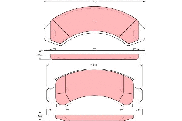 Brake Pad Set, disc brake (GDB1242)