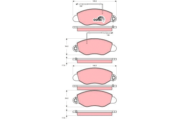 Brake Pad Set, disc brake (GDB3354)