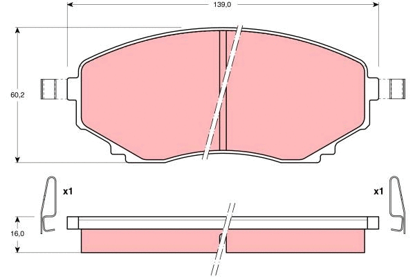 Brake Pad Set, disc brake (GDB1177)