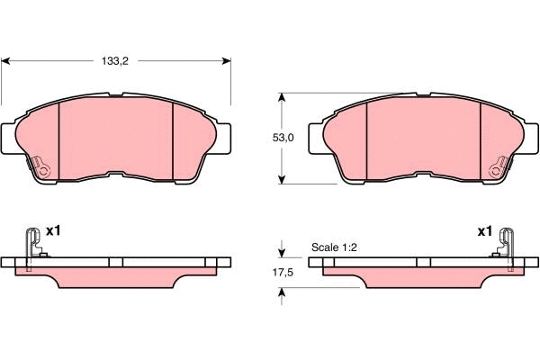 Brake Pad Set, disc brake (GDB3147)