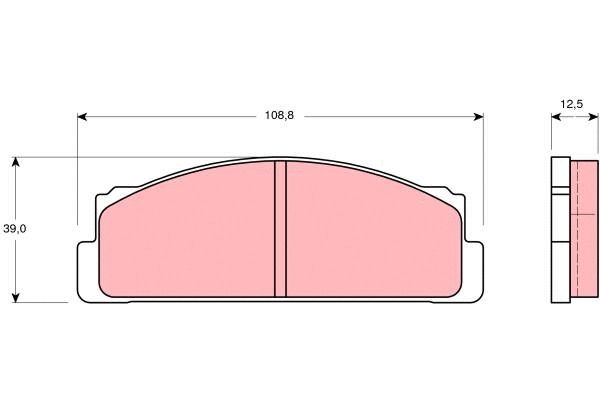Brake Pad Set, disc brake (GDB105)