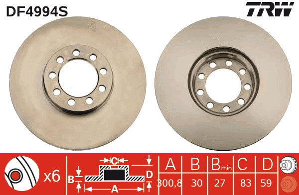 Brake Disc (DF4994S)