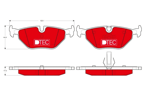 Brake Pad Set, disc brake (GDB1344DTE)