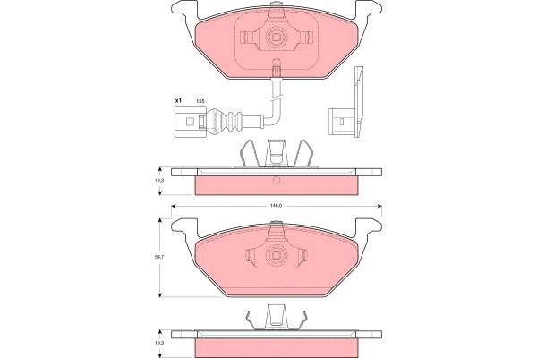 Brake Pad Set, disc brake (GDB1422)