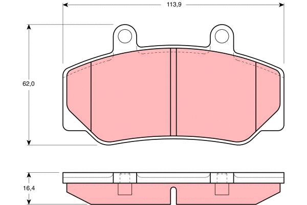 Brake Pad Set, disc brake (GDB970)