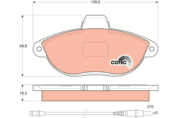 Brake Pad Set, disc brake (GDB1216)