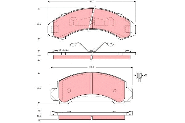 Brake Pad Set, disc brake (GDB4021)