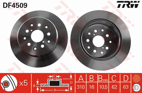 Brake Disc (DF4509)