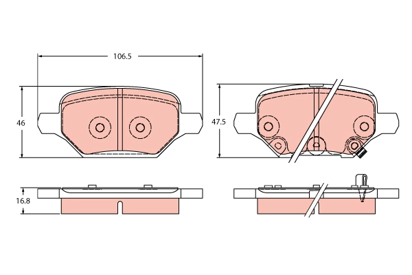 Brake Pad Set, disc brake (GDB2406)