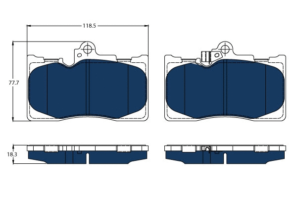 Brake Pad Set, disc brake (GDB3398BTE)