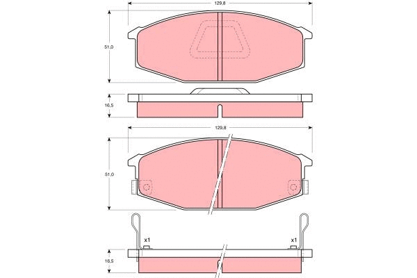 Brake Pad Set, disc brake (GDB369)