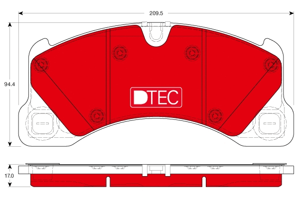 Brake Pad Set, disc brake (GDB1914DTE)