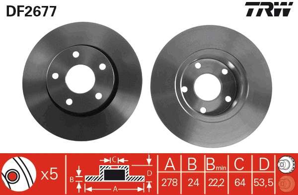 Brake Disc (DF2677)