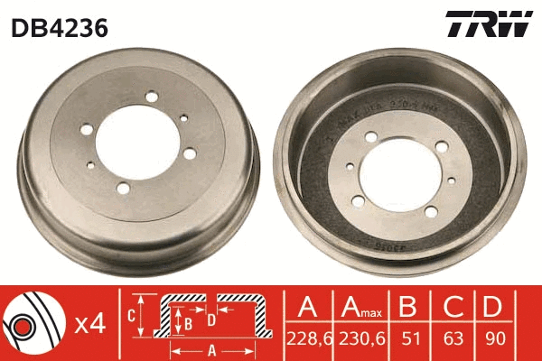 Brake Drum (DB4236)