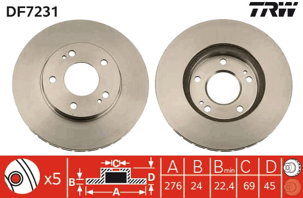 Brake Disc (DF7231)