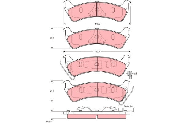 Brake Pad Set, disc brake (GDB4041)