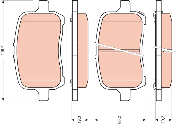 Brake Pad Set, disc brake (GDB1755)