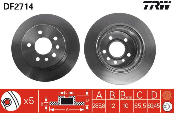 Brake Disc (DF2714)