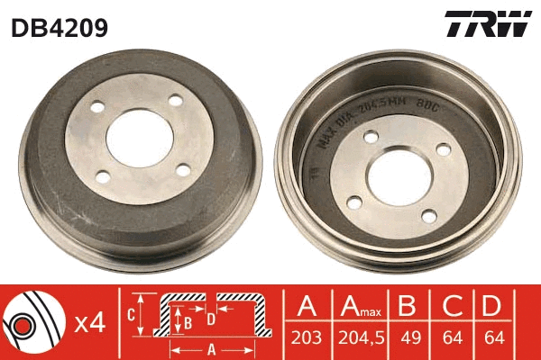 Brake Drum (DB4209)