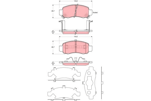 Brake Pad Set, disc brake (GDB3376)