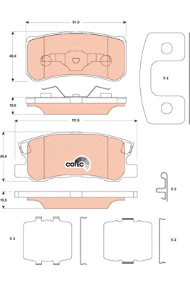 Brake Pad Set, disc brake (GDB4600)