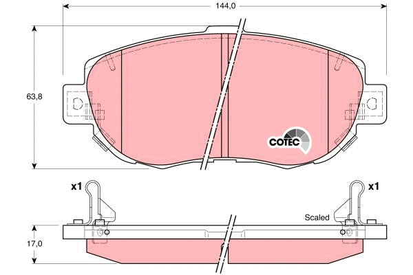Brake Pad Set, disc brake (GDB3235)