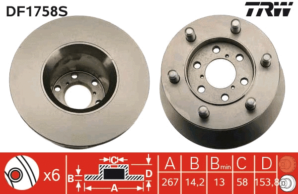 Brake Disc (DF1758S)