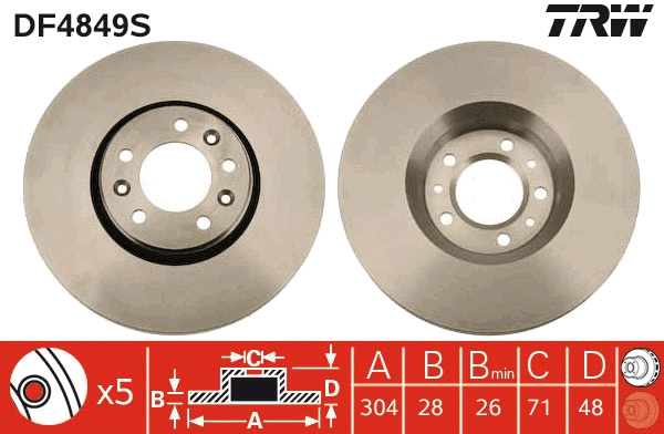 Brake Disc (DF4849S)