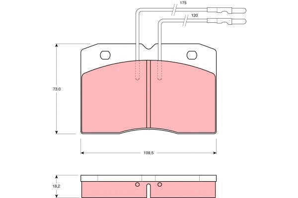 Brake Pad Set, disc brake (GDB343)
