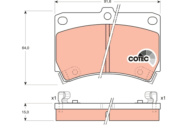 Brake Pad Set, disc brake (GDB1024AT)