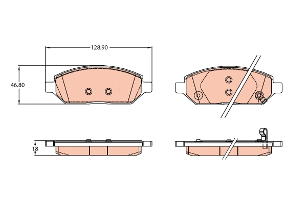 Brake Pad Set, disc brake (GDB2135)