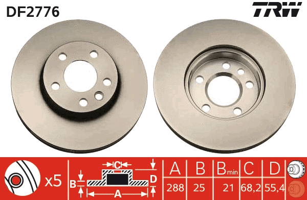 Brake Disc (DF2776)