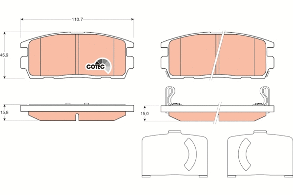 Brake Pad Set, disc brake (GDB1716)
