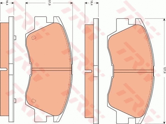 Brake Pad Set, disc brake (GDB7522)