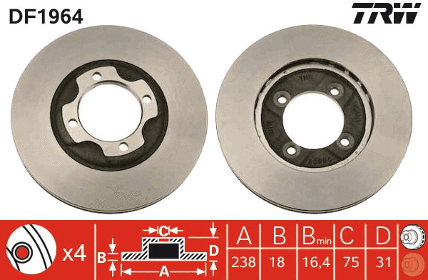 Brake Disc (DF1964)