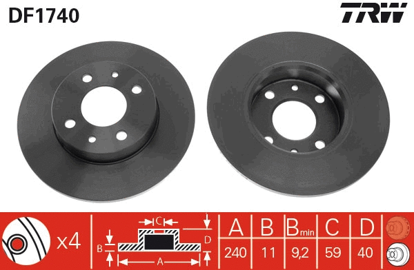 Brake Disc (DF1740)