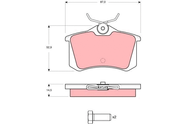 Brake Pad Set, disc brake (GDB1073)