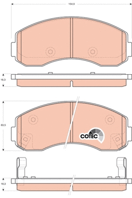 Brake Pad Set, disc brake (GDB3434)