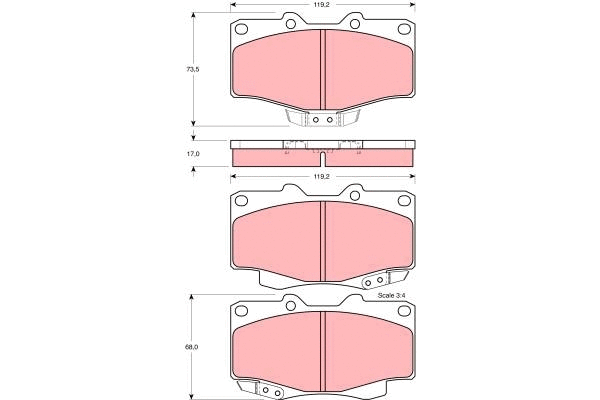 Brake Pad Set, disc brake (GDB3213)