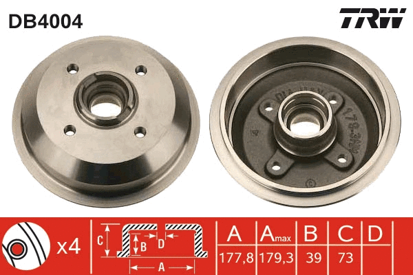 Brake Drum (DB4004)